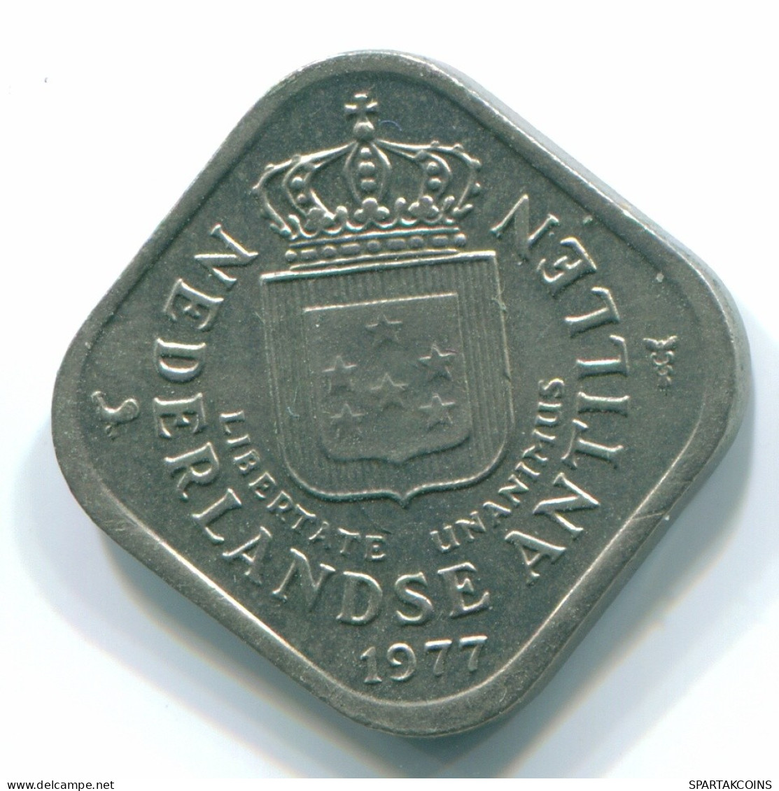 5 CENTS 1977 ANTILLAS NEERLANDESAS Nickel Colonial Moneda #S12276.E.A - Netherlands Antilles