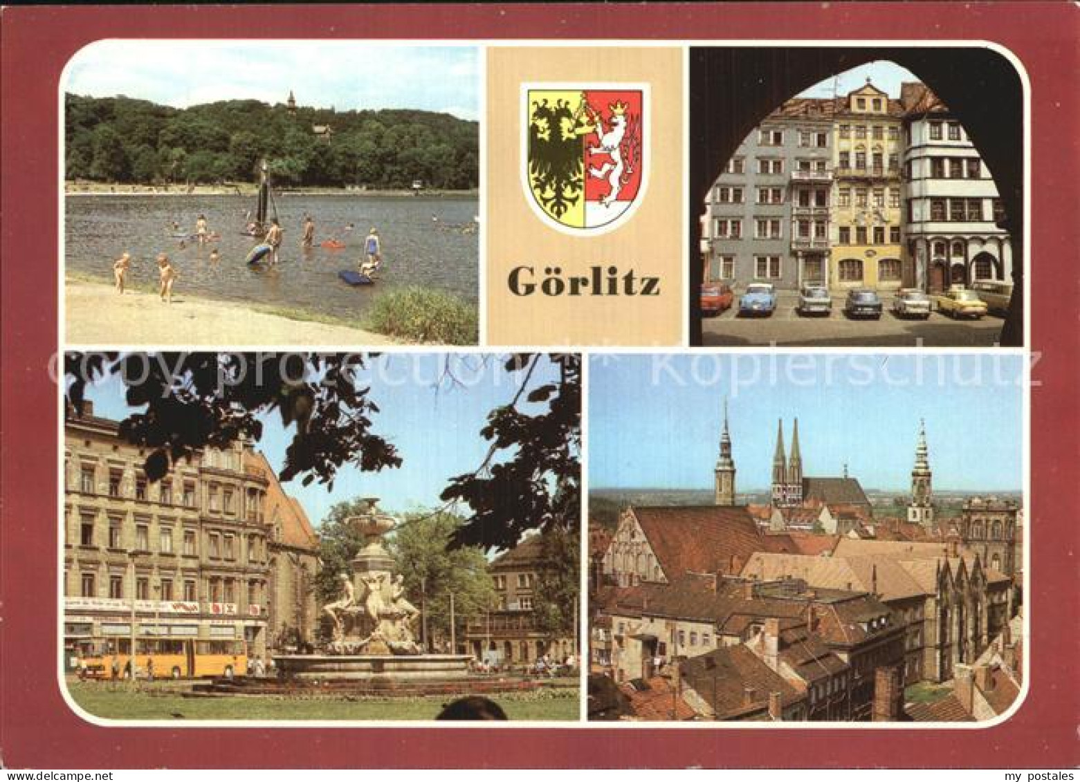 72543044 Goerlitz Sachsen Volksbad Haeuser Der Zeile Zierbrunnen Platz Der Befre - Goerlitz