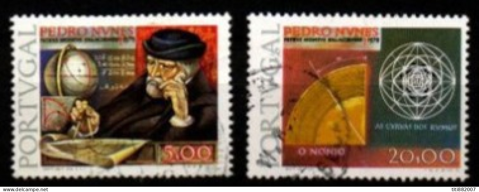 PORTUGAL    -   1978.    Y&T N° 1391/1392 Oblitérés .  Pedro Nunes,  Mathématicien - Used Stamps