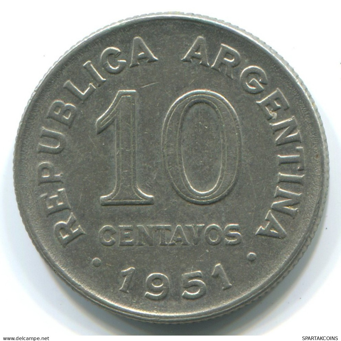 10 CENTAVOS 1951 ARGENTINA Moneda #WW1144.E.A - Argentina