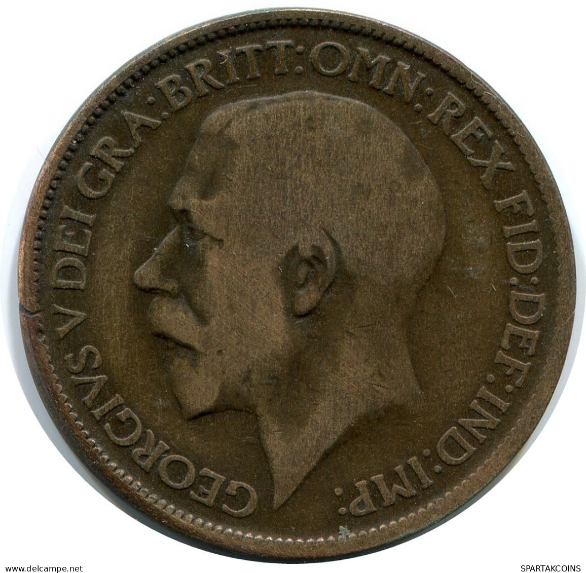 HALF PENNY 1917 UK GRANDE-BRETAGNE GREAT BRITAIN Pièce #AZ658.F.A - C. 1/2 Penny