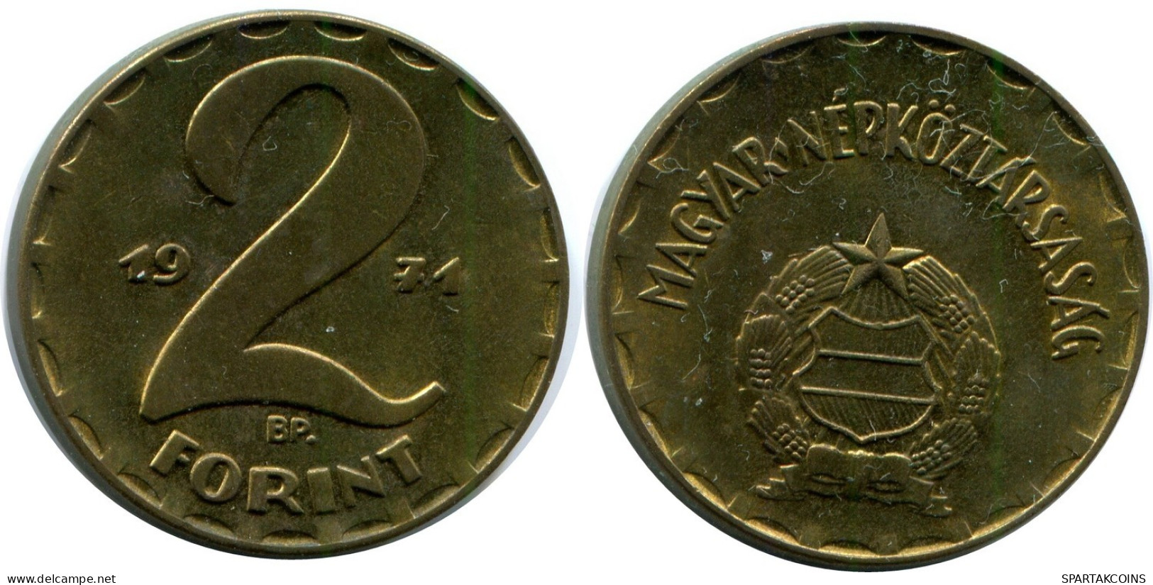 2 FORINT 1971 HUNGRÍA HUNGARY Moneda #AY637.E.A - Hungary