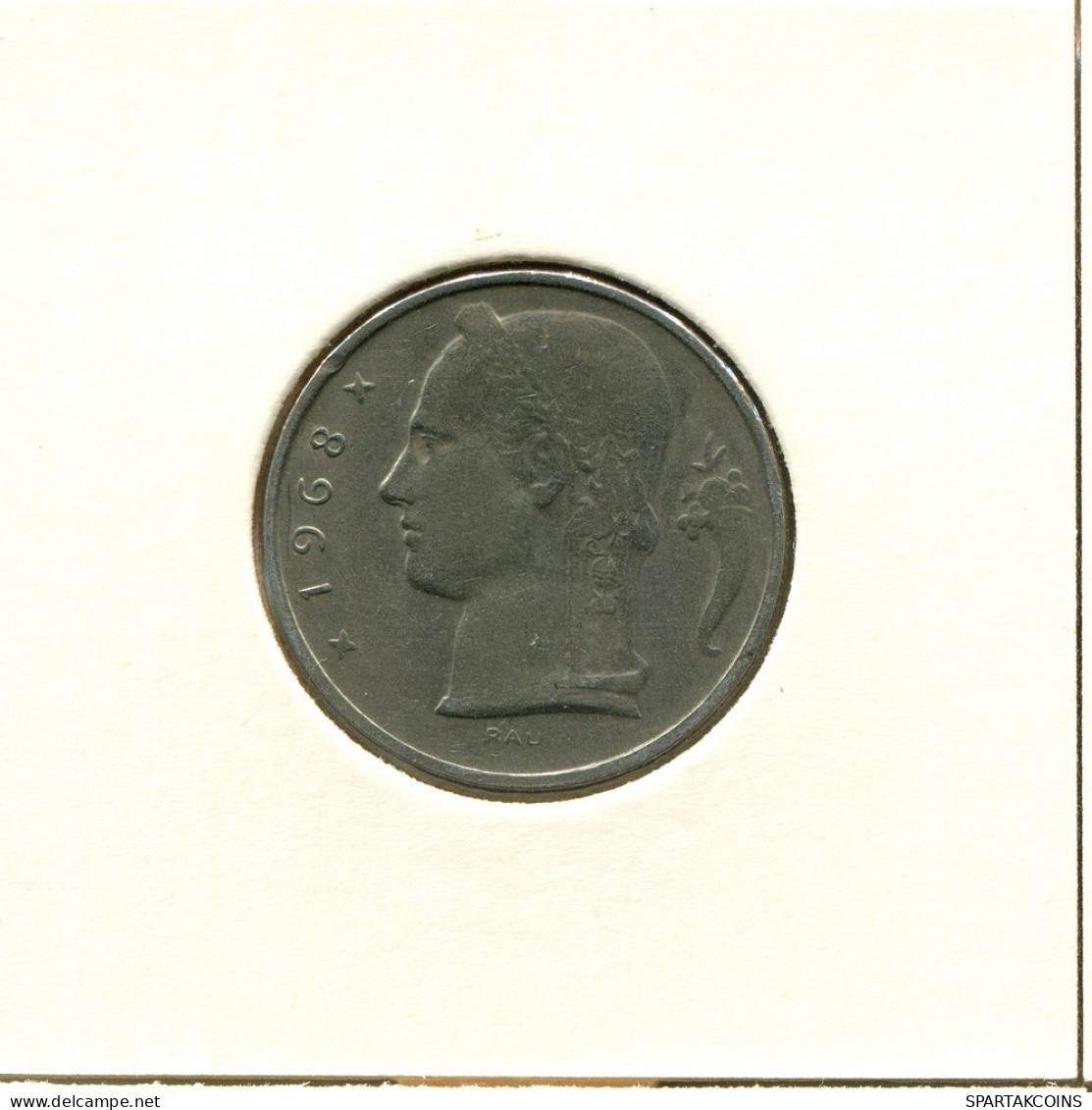 5 FRANCS 1968 FRENCH Text BELGIUM Coin #BA598.U.A - 5 Francs