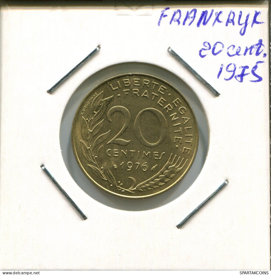 20 CENTIMES 1975 FRANCIA FRANCE Moneda #AR338.E.A - 20 Centimes