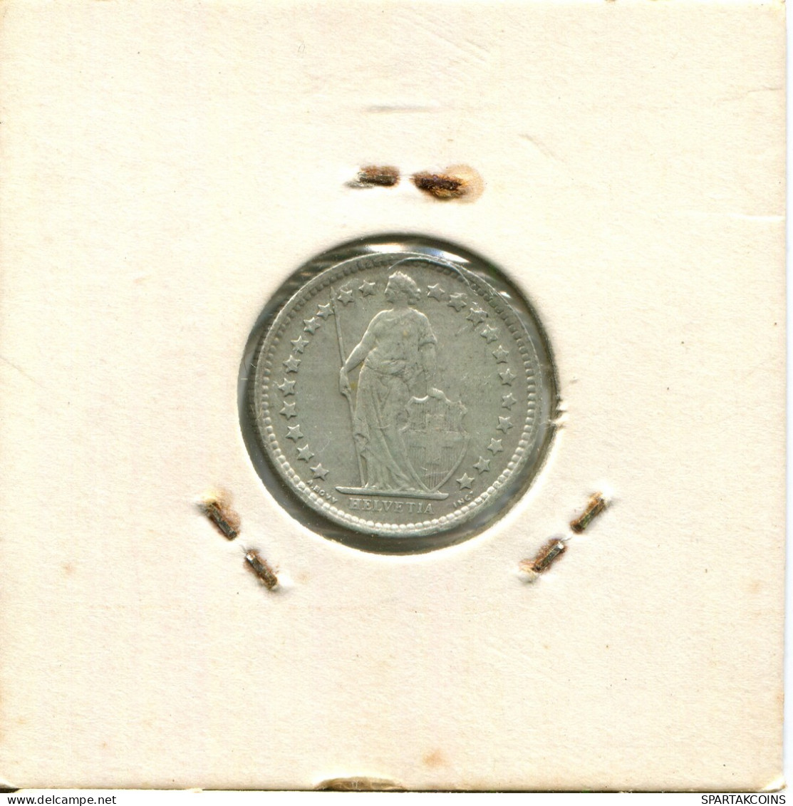 1/2 FRANC 1962 B SUIZA SWITZERLAND Moneda PLATA #AY020.3.E.A - Other & Unclassified
