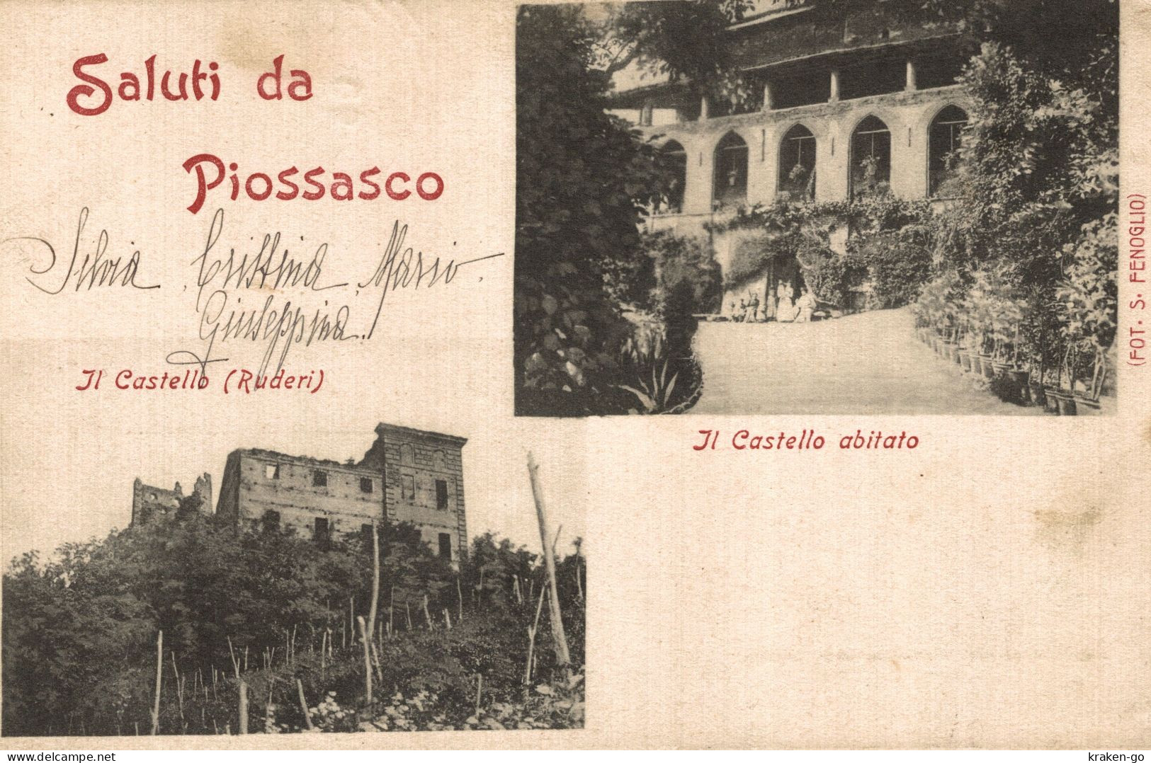 PIOSSASCO, Torino - Saluti, Vedutine - Il Castello - VG - #036 - Autres & Non Classés