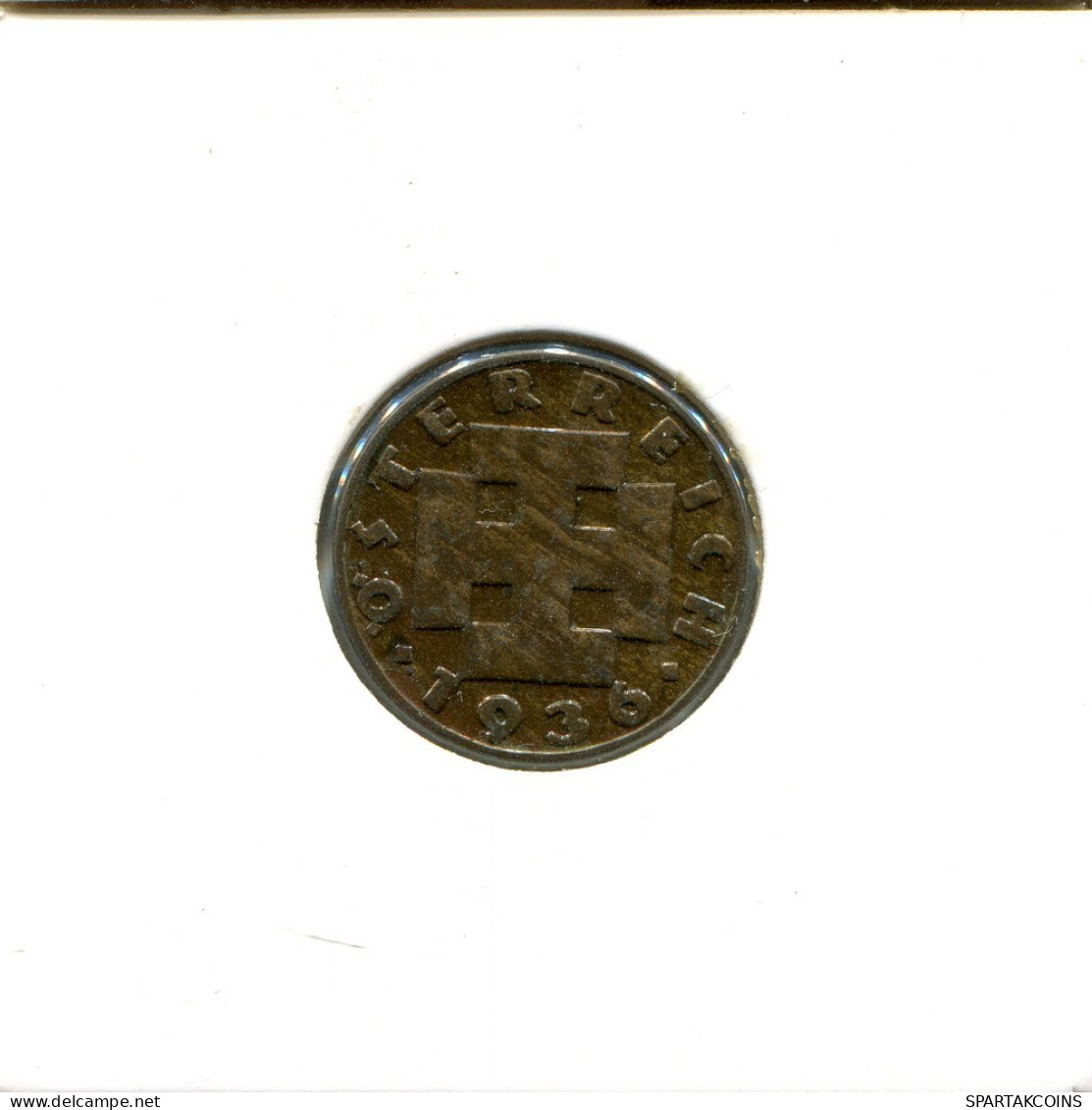 2 GROSCHEN 1936 AUSTRIA Coin #AT473.U.A - Oostenrijk