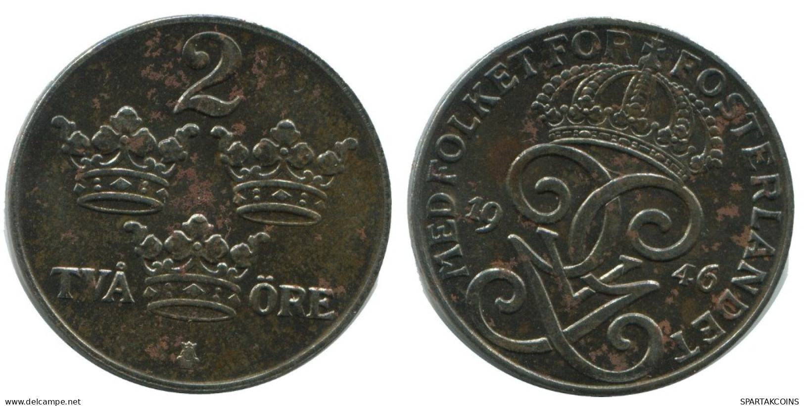2 ORE 1946 SUECIA SWEDEN Moneda #AC767.2.E.A - Schweden