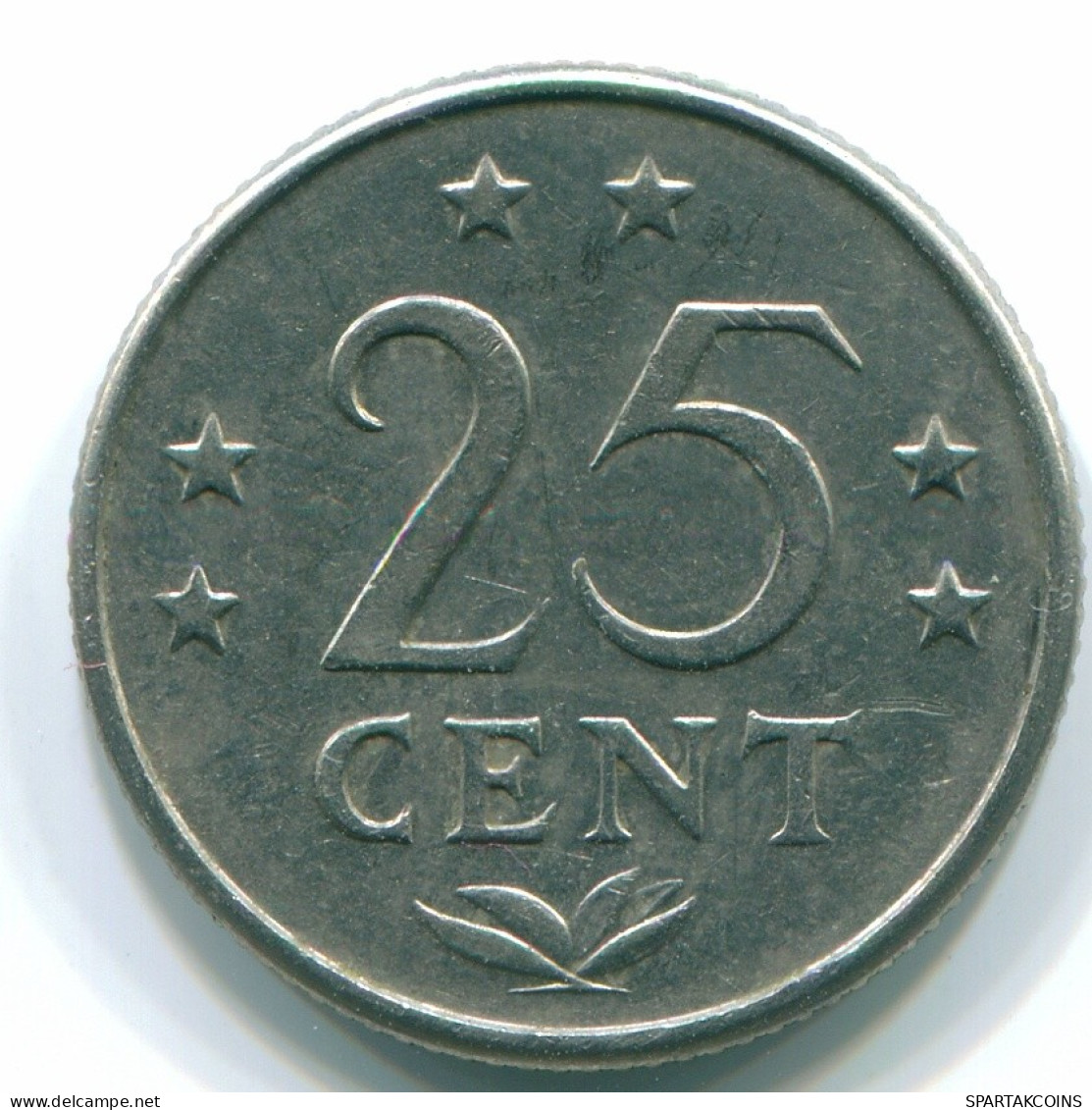 25 CENTS 1970 ANTILLAS NEERLANDESAS Nickel Colonial Moneda #S11436.E.A - Netherlands Antilles