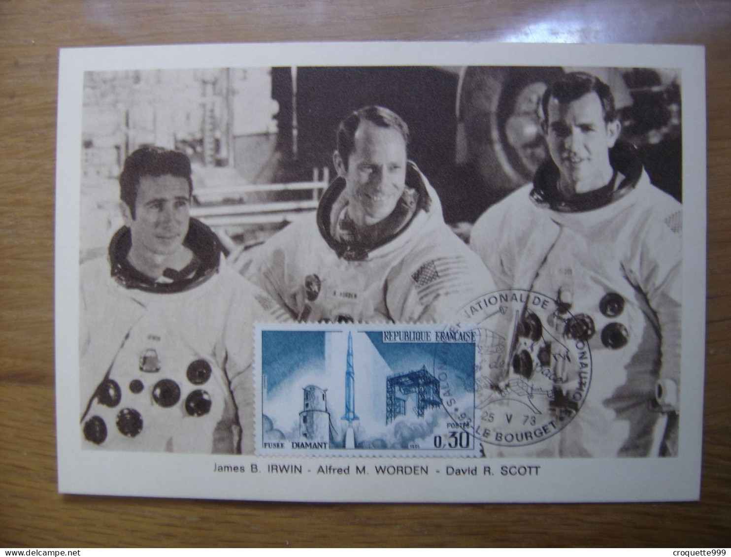 IRWIN WORDEN SCOTT Carte Maximum Cosmonaute ESPACE Salon De L'aéronautique Bourget - Collezioni