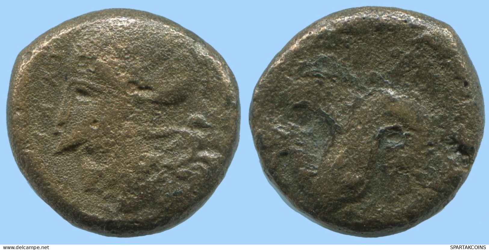 Auténtico ORIGINAL GRIEGO ANTIGUO Moneda 4.6g/16mm #AG030.12.E.A - Grecques