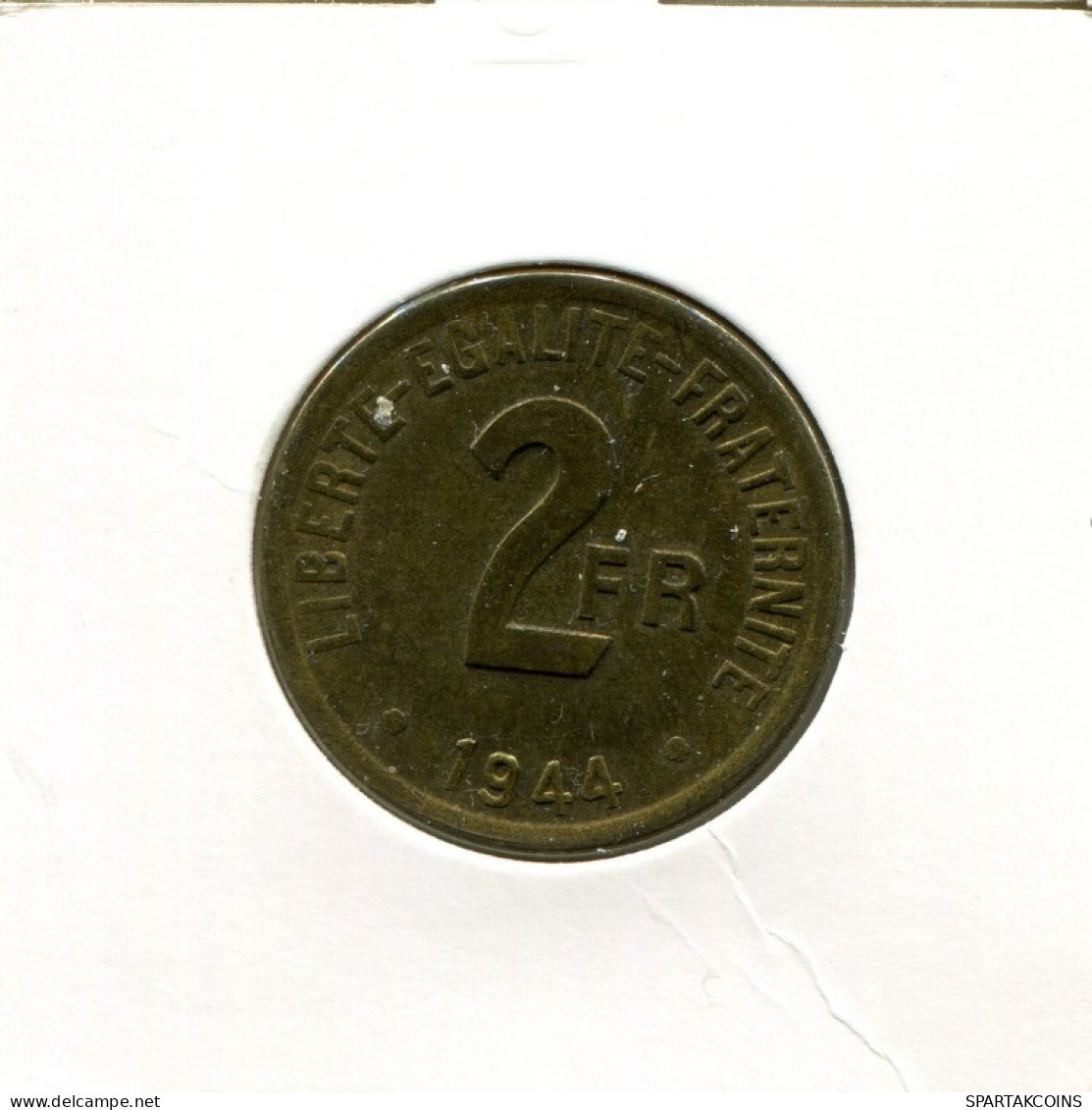 2 FRANCS 1944 FRANKREICH FRANCE Französisch Münze #AK685.D.A - 2 Francs