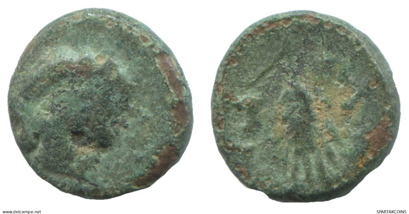 Authentique ORIGINAL GREC ANCIEN Pièce 1g/10mm #AA246.15.F.A - Griechische Münzen
