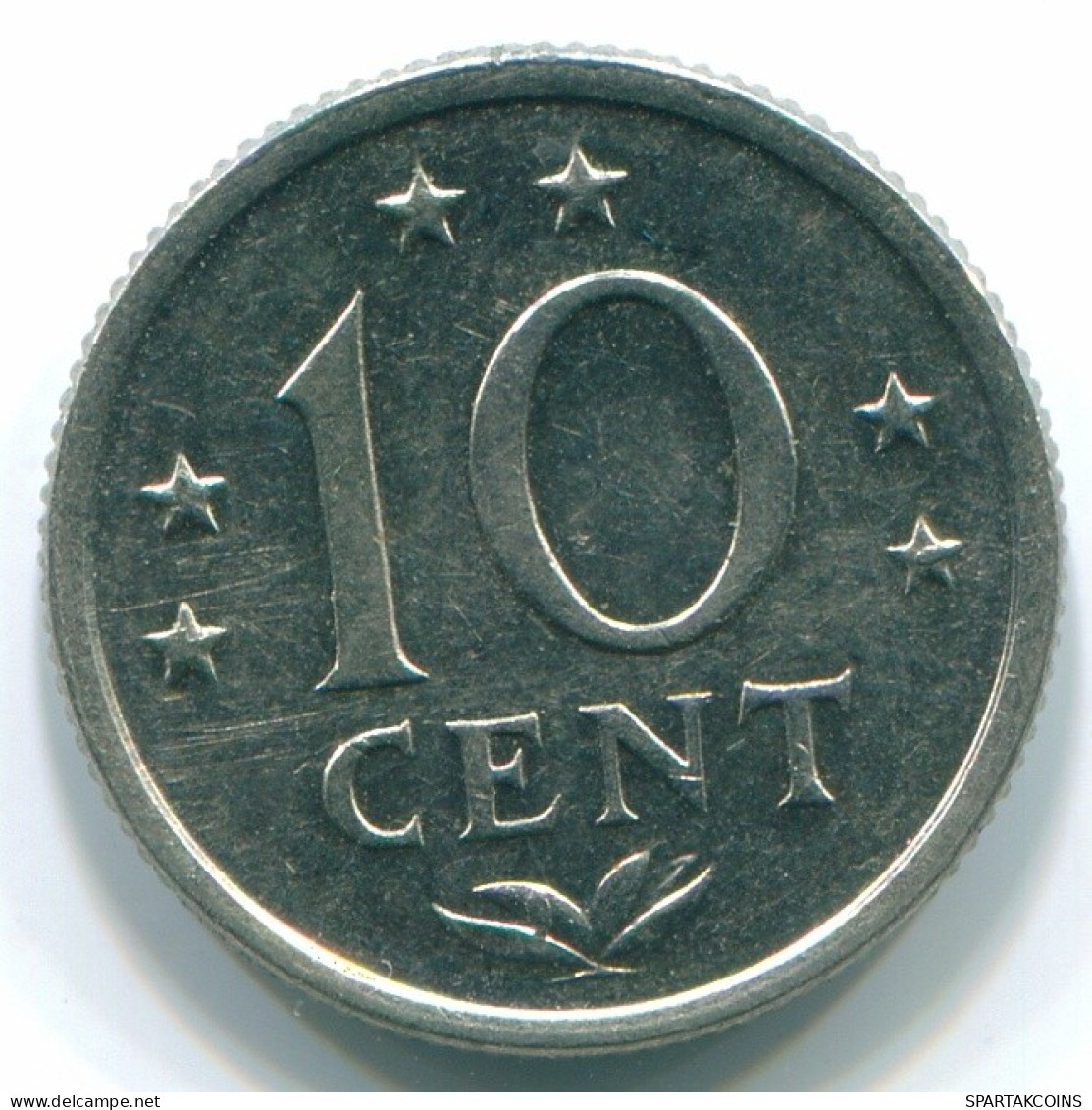 10 CENTS 1971 NETHERLANDS ANTILLES Nickel Colonial Coin #S13411.U.A - Antilles Néerlandaises