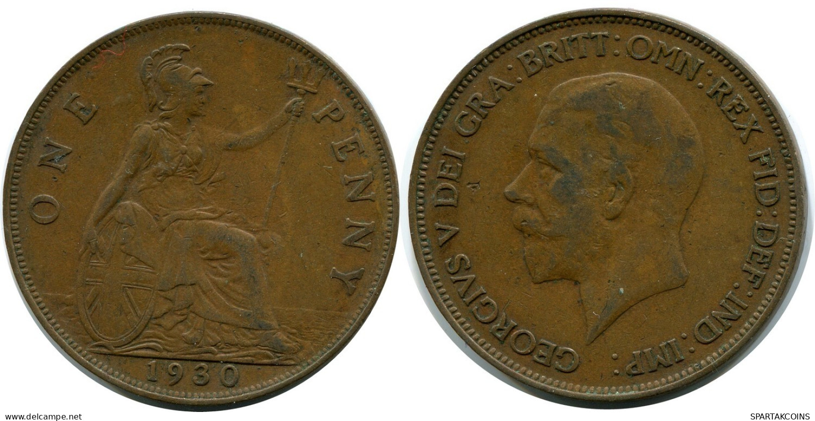 PENNY 1930 UK GROßBRITANNIEN GREAT BRITAIN Münze #AZ819.D.A - D. 1 Penny