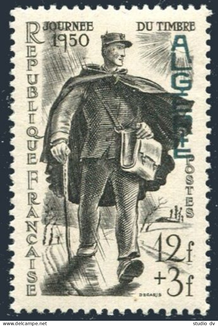 Algeria B58, MNH. Michel 293. Stamp Day 1950. Postman. - Algeria (1962-...)