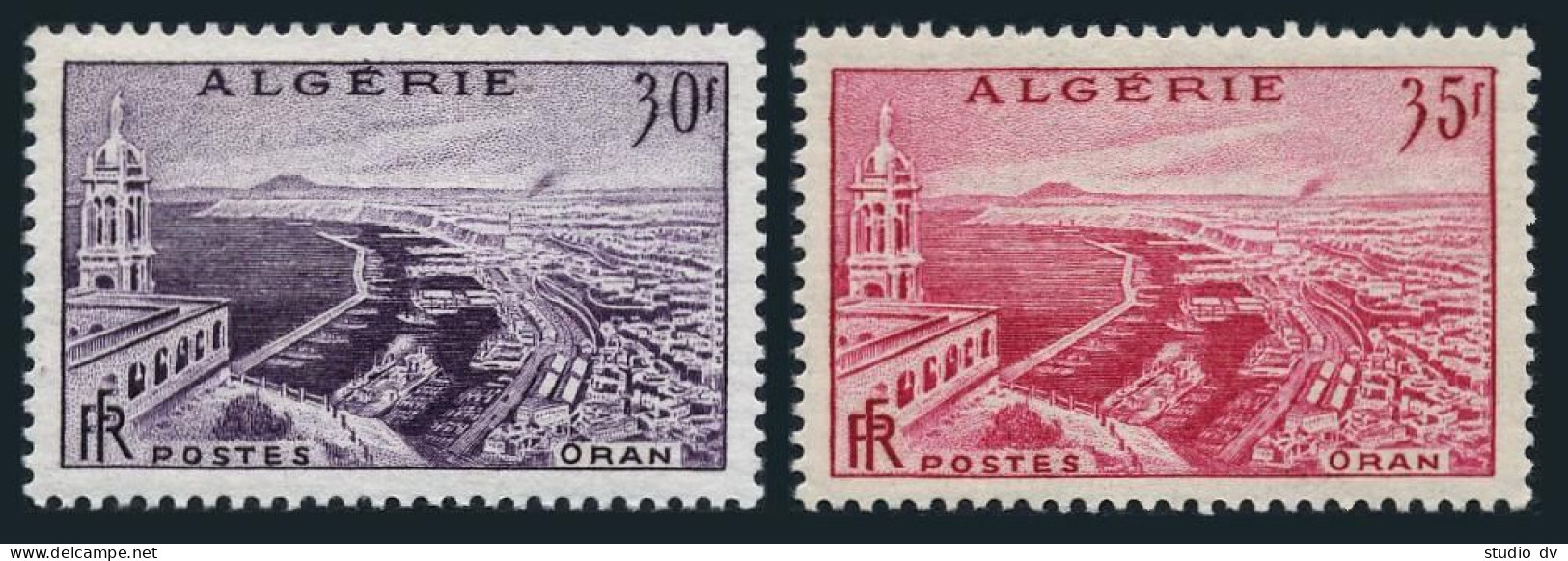 Algeria 281-282,MNH.Michel 360-361. View Of Oran,1956-1958. - Algerije (1962-...)