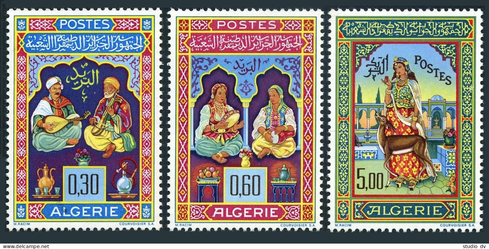 Algeria 341-343, MNH. Michel 441-443. Miniatures By Mohammed Racim, 1965 - Algérie (1962-...)