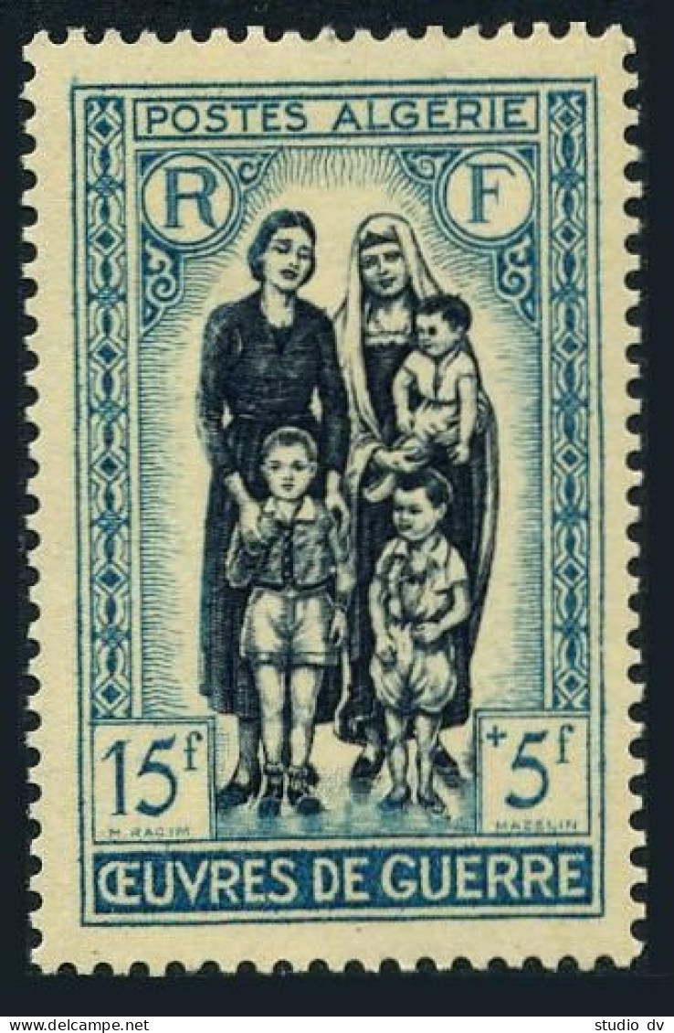 Algeria B83, MNH. Michel 346. For War Victims, 1955. Women, Children. - Algeria (1962-...)
