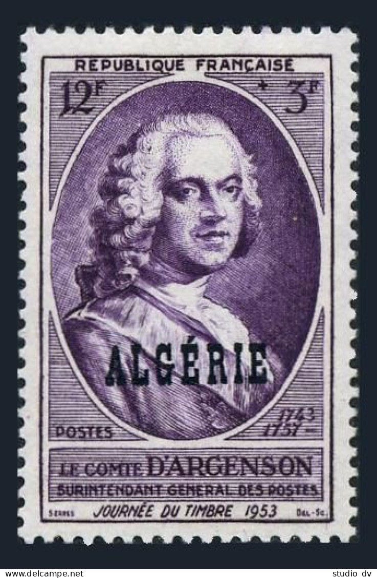 Algeria B69,lightly Hinged.Michel 314. Stamp Day 1953.Count D'Argenson. - Algerien (1962-...)