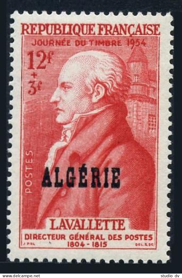Algeria B71,lightly Hinged.Mi 320. Stamp Day 1954.Count Antoine De La Vallete. - Algerien (1962-...)