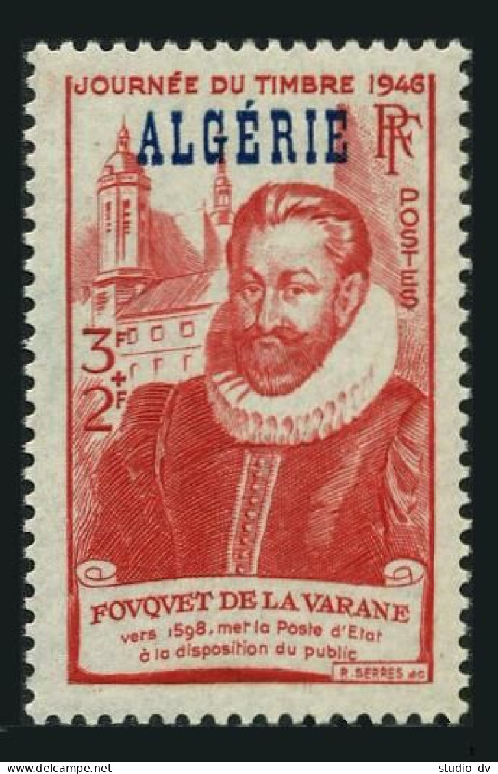 Algeria B46,lightly Hinged.Michel 245. Stamp Day 1946.Fouquet De La Varane. - Algerije (1962-...)