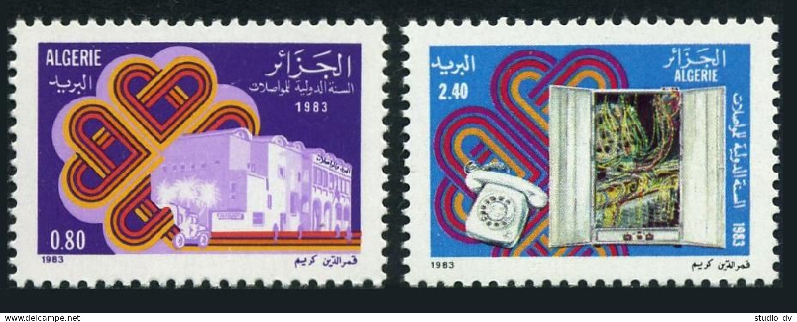 Algeria 721-722,MNH.Michel 832-833. World Communications Year WCY-1983. - Algerije (1962-...)