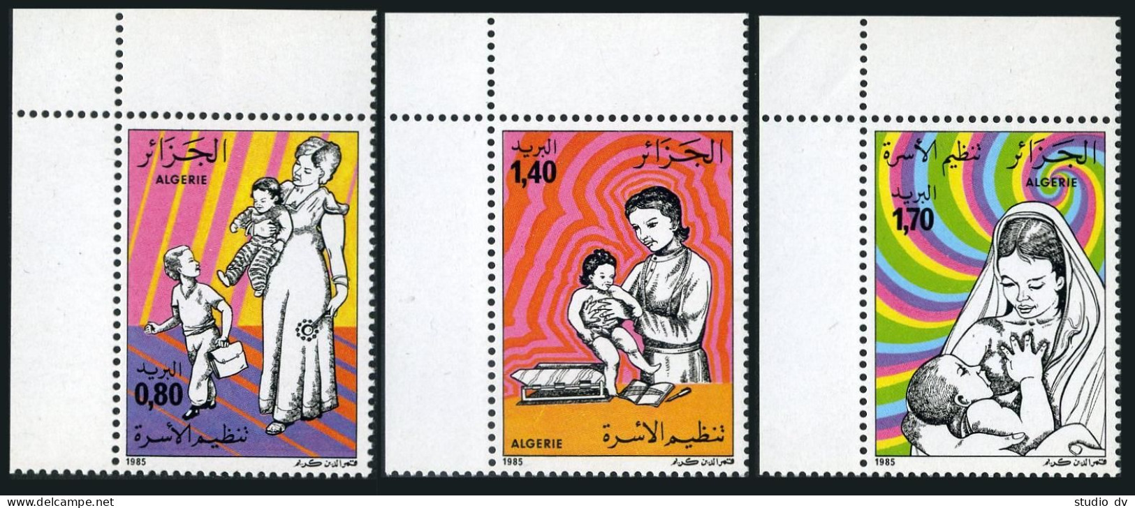 Algeria 789-791,MNH. Family Planing,1985. - Algerien (1962-...)