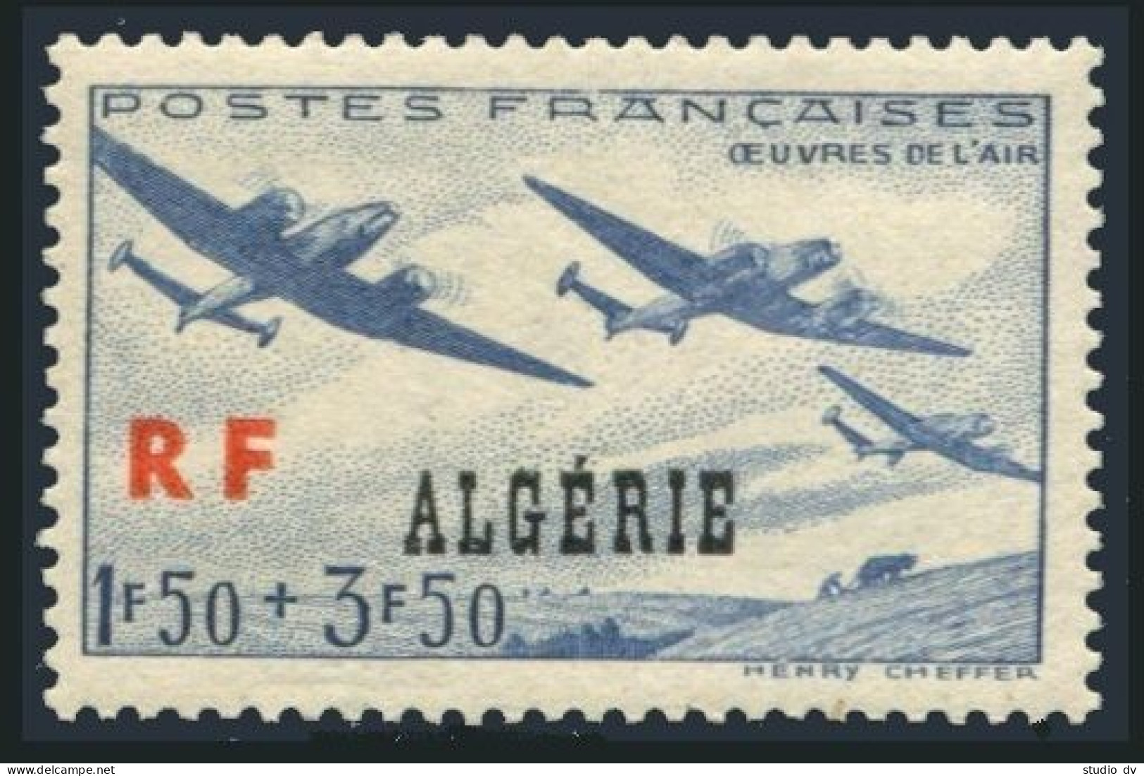 Algeria B43, MNH. Michel 243. Airplanes, 1945. - Algeria (1962-...)
