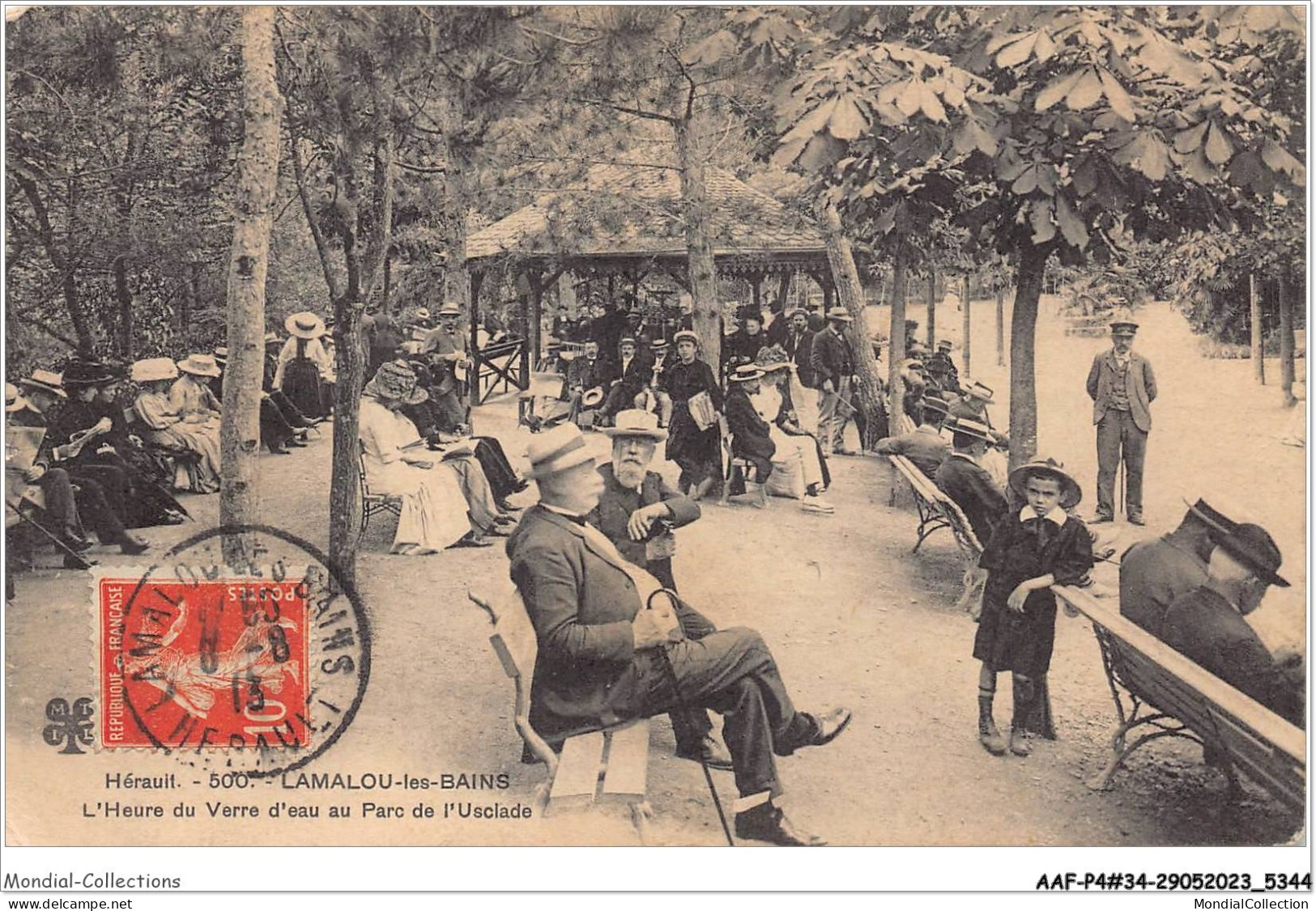 AAFP4-34-0375 - LAMALOU-LES-BAINS - L'Heure Du Verre D'Eau Au Parc De L'Usclade - Lamalou Les Bains