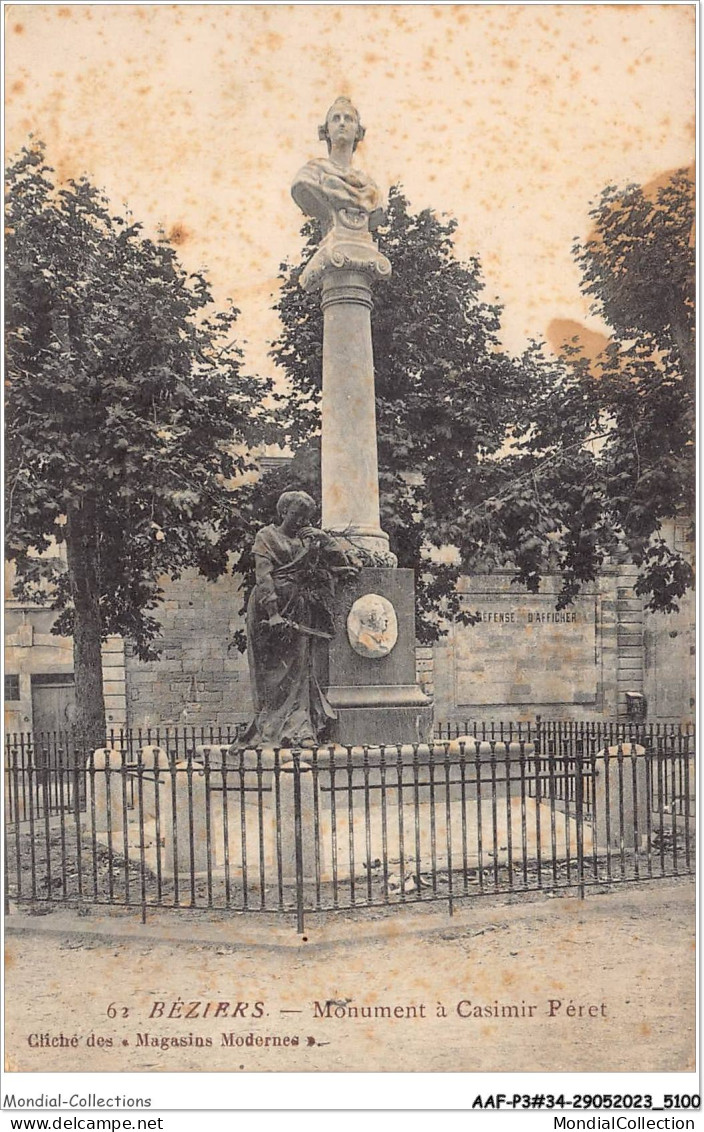 AAFP3-34-0253 - BEZIERS - Monument A Casimir Péret - Beziers