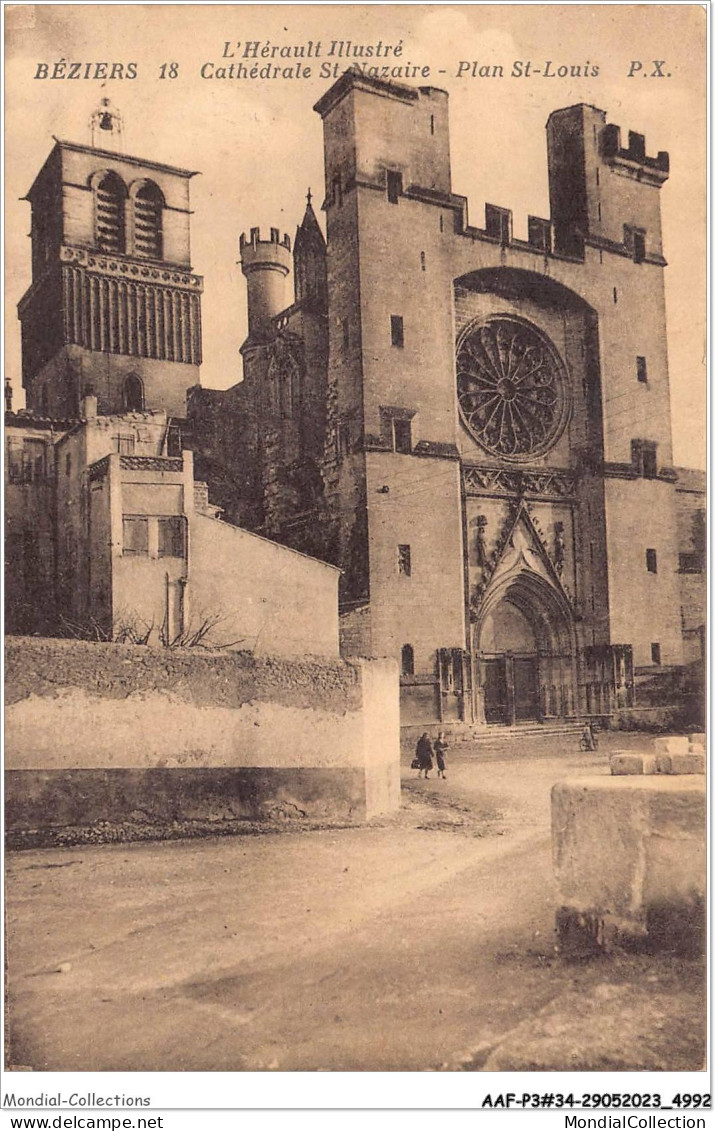 AAFP3-34-0199 - BEZIERS - Cathédrale Saint Nazaire - Plan Saint Louis - Beziers