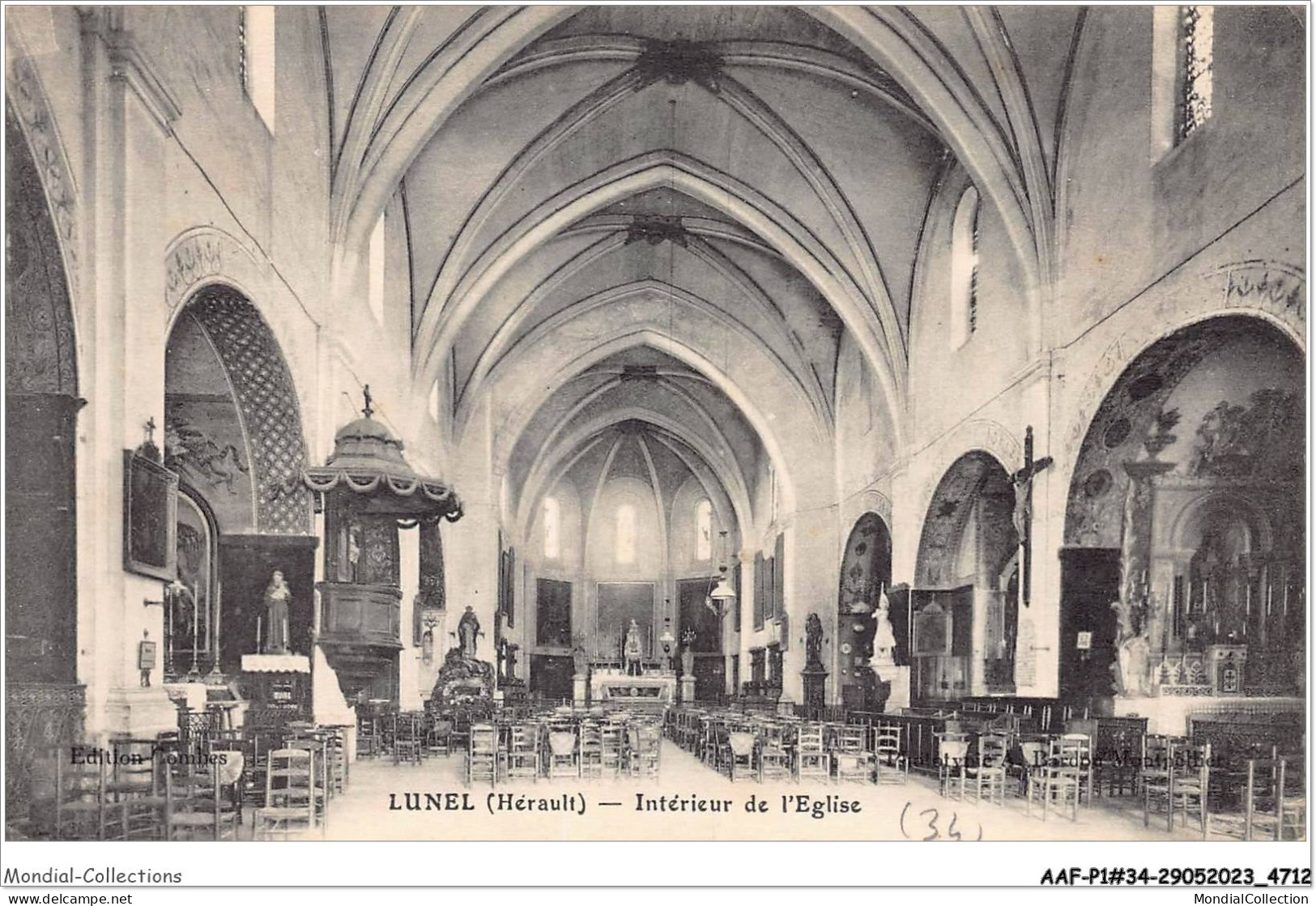 AAFP1-34-0059 - LUNEL - Interieur De L'Eglise - Lunel