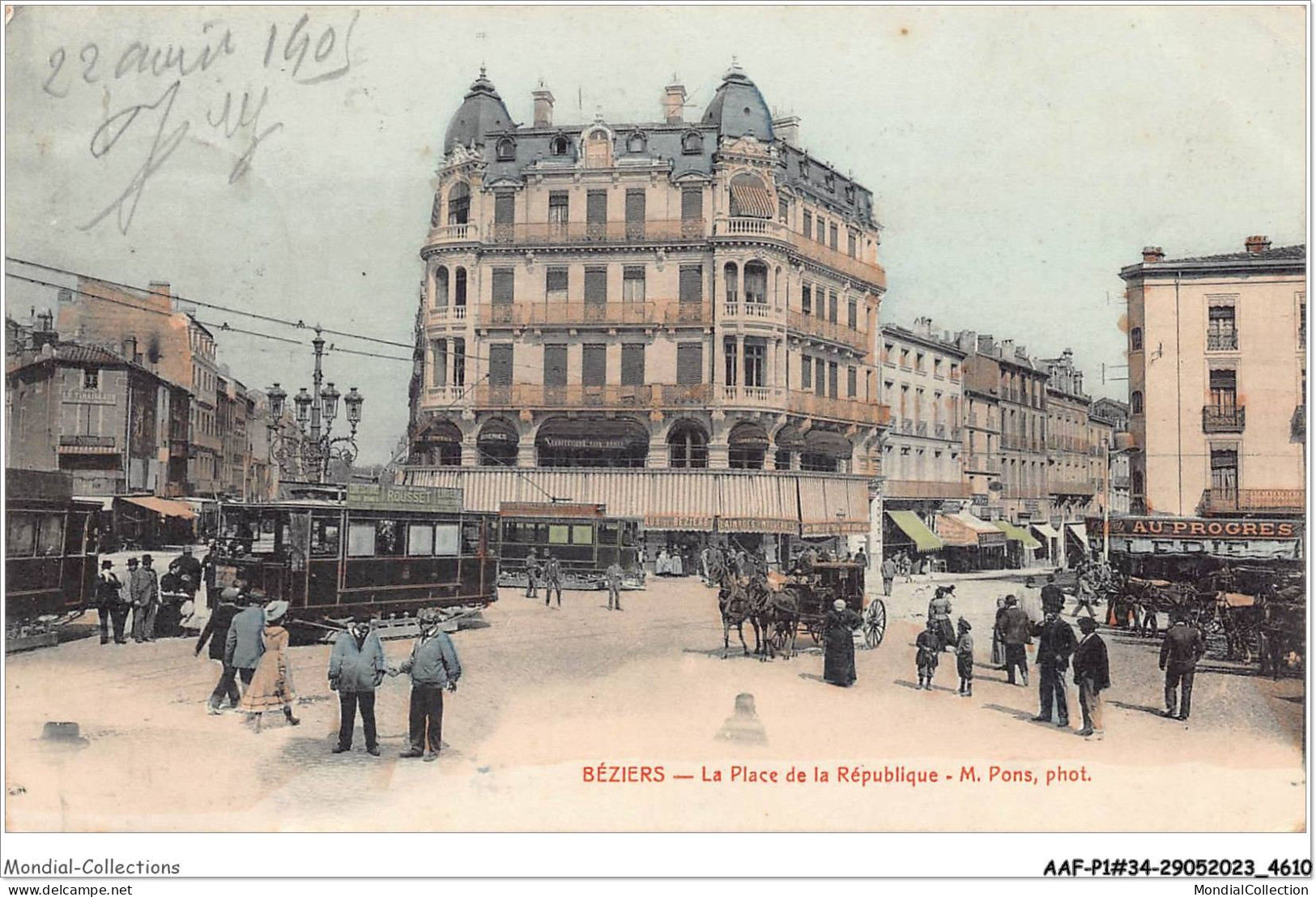 AAFP1-34-0008 - BEZIERS - La Place De La République - Tramway, Commerces - Beziers