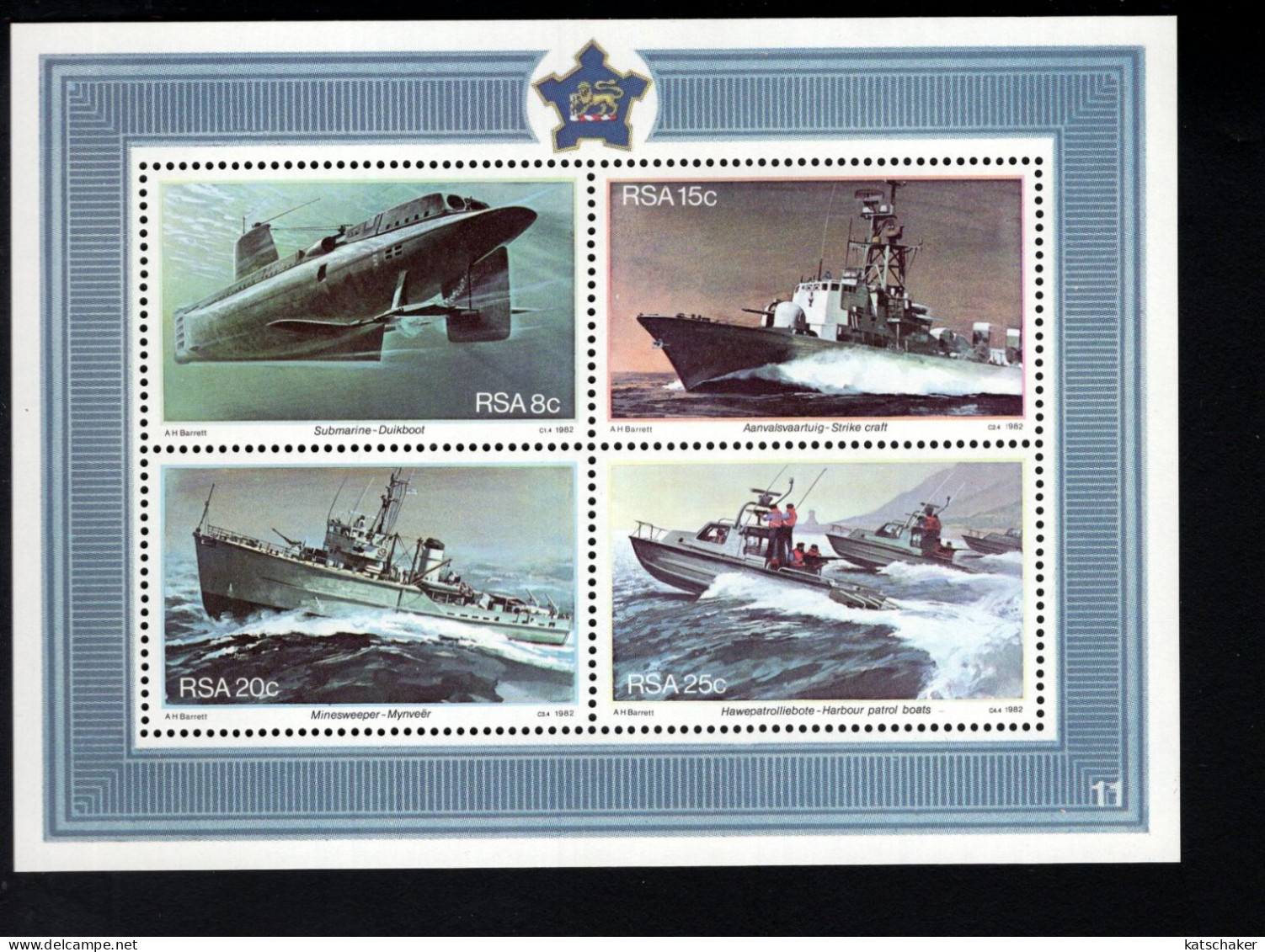2031905948 1982 SCOTT 563A (XX)  POSTFRIS MINT NEVER HINGED - RETURN OF SIMONSTOWN NAVAL BASE - 25TH ANNIV - SHIPS - Unused Stamps