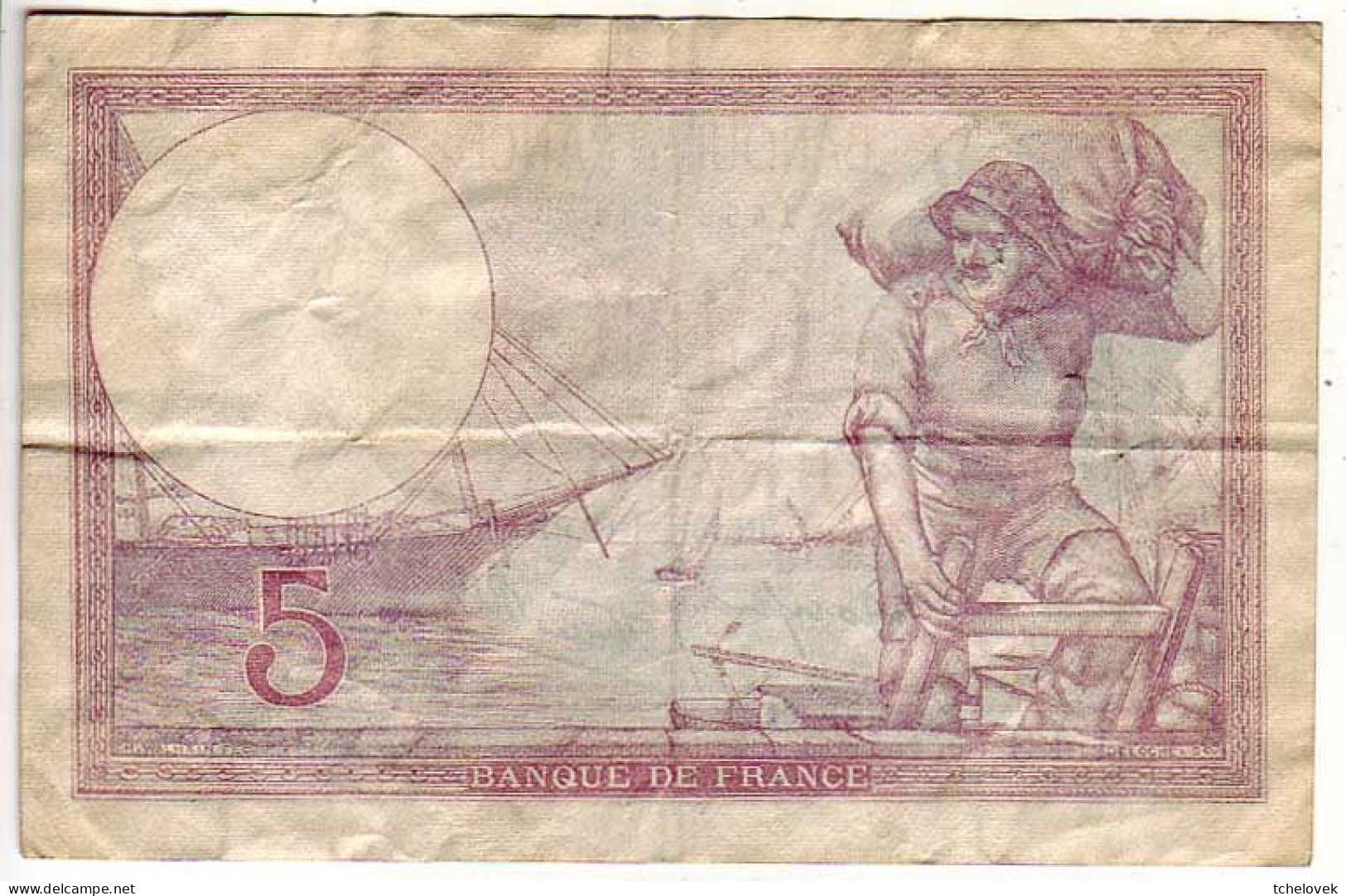 (Billets). France. 10 Fr Minerve 28.09.1939 & 5 Fr Violet 13.07.1939 - 10 F 1916-1942 ''Minerve''