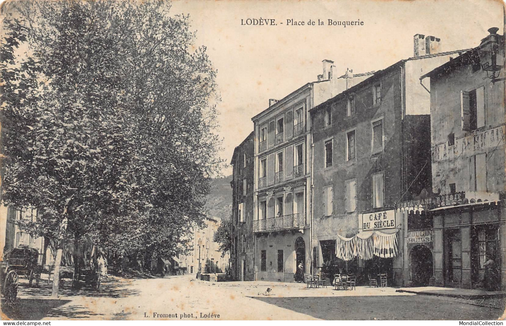 AAFP10-34-0892 - LODEVE - Place De La Bouquerie - Café Du Siècle - Lodeve