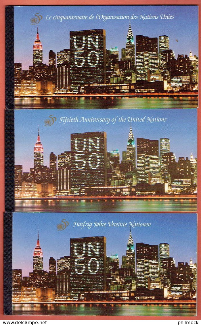 38P - Cinquantenaire Organisation Des Nations Unies - Trilingue 4 Séries MNH - Nations Unies - Ongebruikt
