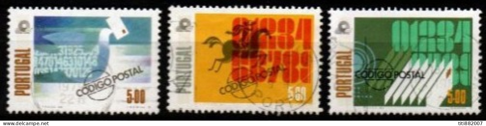 PORTUGAL    -   1978.    Y&T N° 1397 à 1399 Oblitérés .  Code Postal - Oblitérés