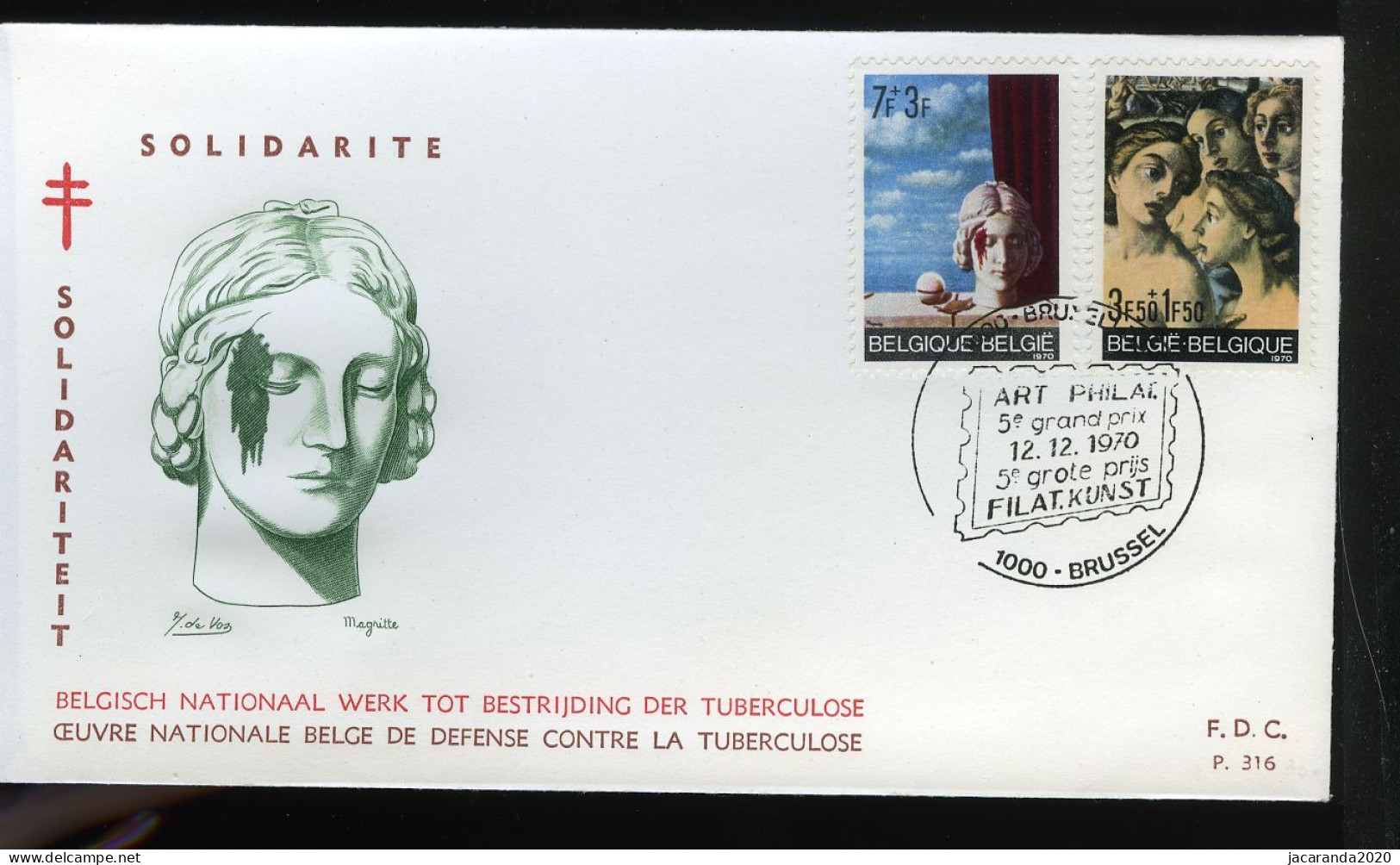 1564/65 - Paul Delvaux - Stempel: Brussel - 1961-1970