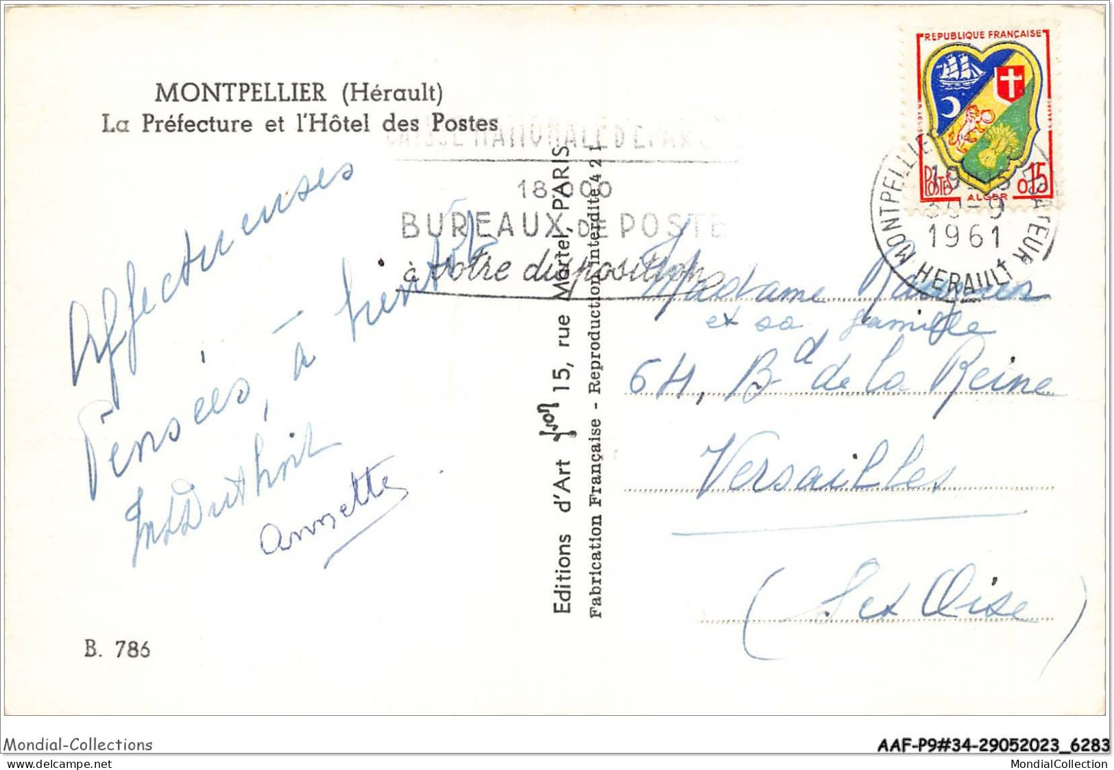 AAFP9-34-0843 - MONTPELLIER - La Prefecture Et L'Hôtel Des Postes - Montpellier