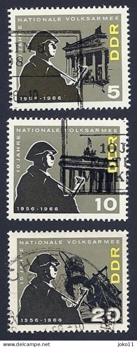 DDR, 1966, Michel-Nr. 1161-1163, Gestempelt - Oblitérés