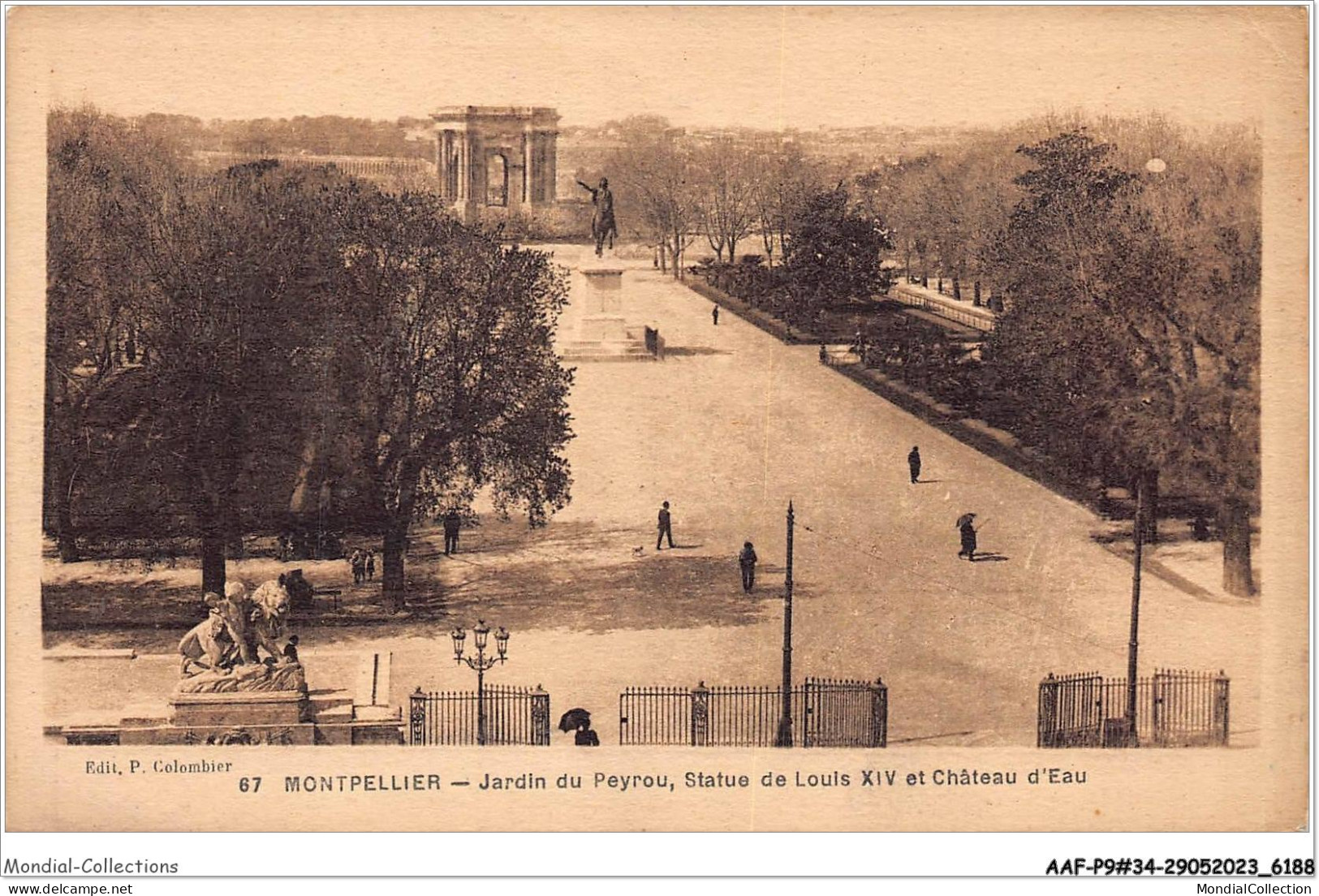 AAFP9-34-0796 - MONTPELLIER - Jardin Du Peyrou Statue De Louis XIV Et Château D'Eau - Montpellier