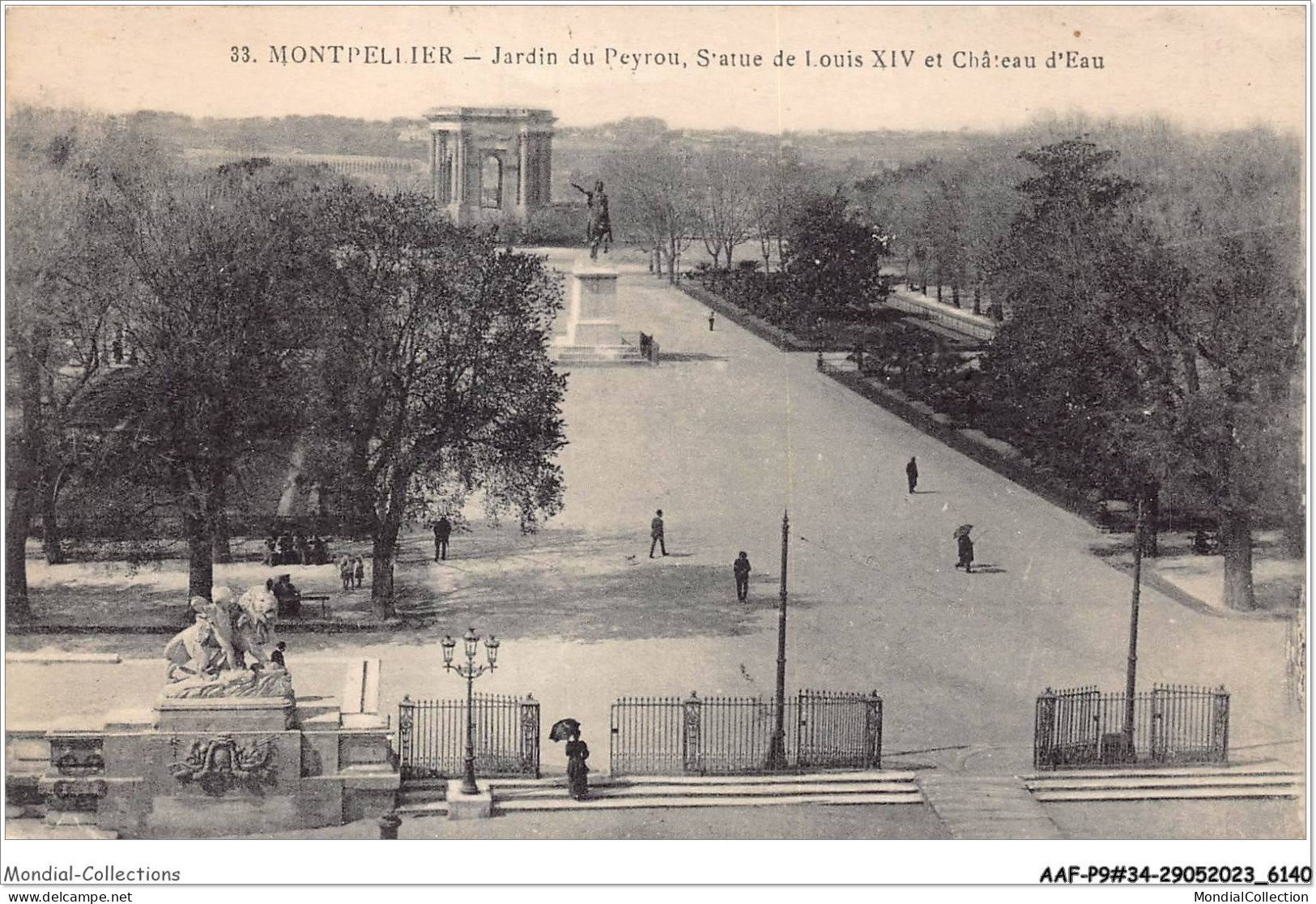 AAFP9-34-0772 - MONTPELLIER - Jardin Du Peyrou Statue De Louis XIV Et Château D'Eau - Montpellier