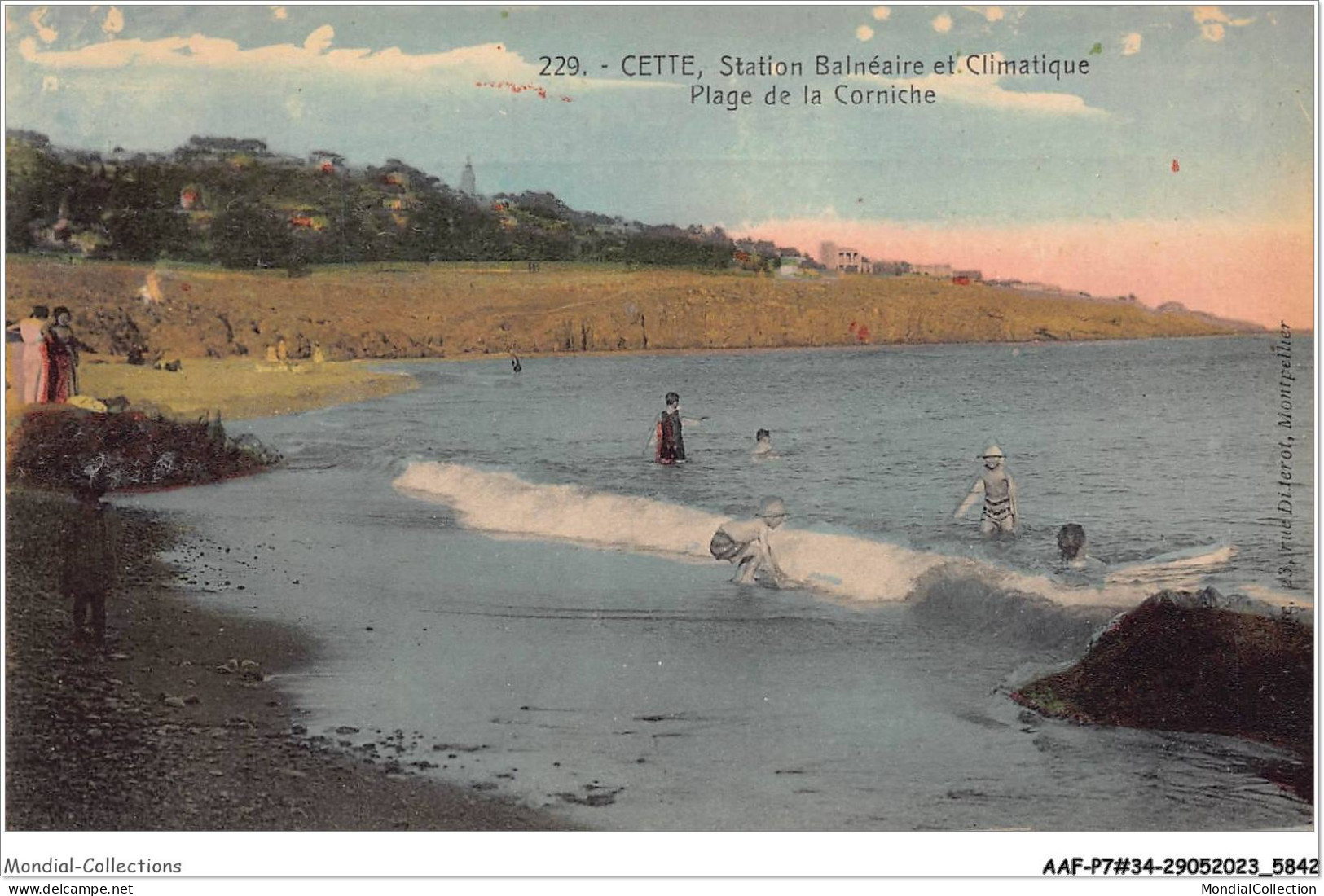 AAFP7-34-0623 - CETTE - Station Balnéaire Et Climatique - Plage De La Corniche - Sete (Cette)