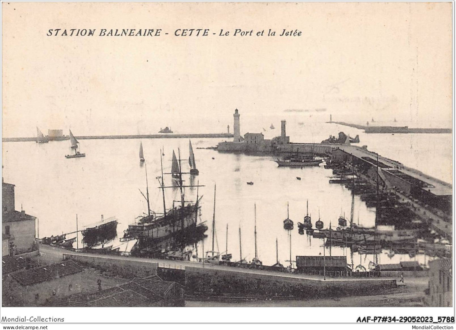 AAFP7-34-0596 - CETTE - StationBalnéaire - Le Port Et La Jetée  - Sete (Cette)