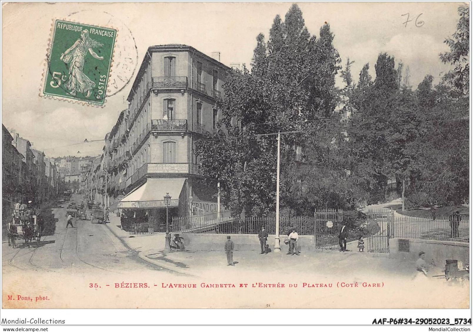 AAFP6-34-0569 - BEZIERS - L'Avenue Gambetta Et L'Entrée Du Plateau - Beziers
