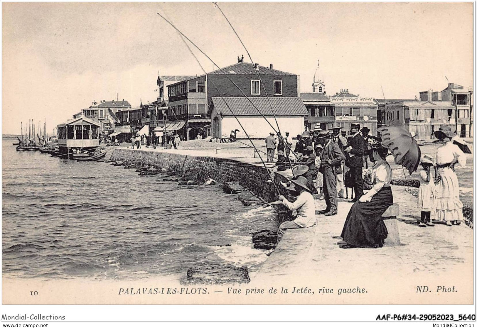 AAFP6-34-0522 - PALAVAS-LES-FLOTS - Vue Prise De La Jetée Rive Gauche - Pêcheurs - Palavas Les Flots