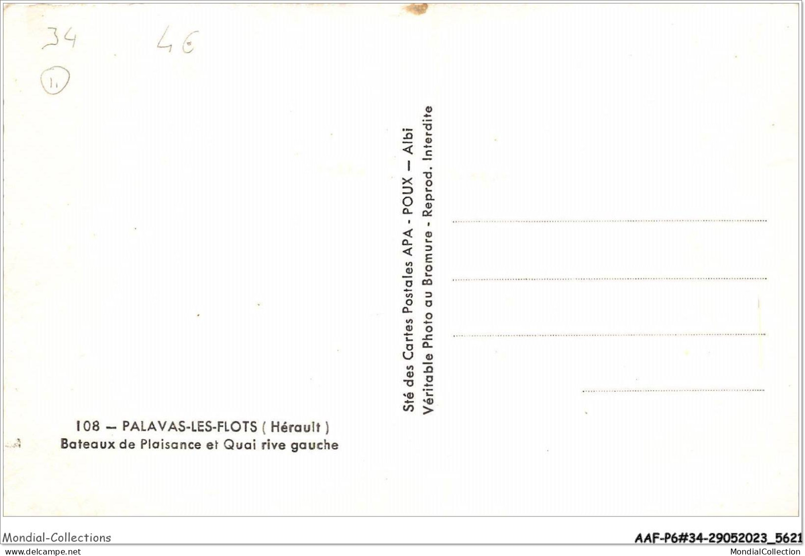 AAFP6-34-0512 - PALAVAS-LES-FLOTS - Bateaux De Plaisance Et Quai Rive Gauche - Palavas Les Flots