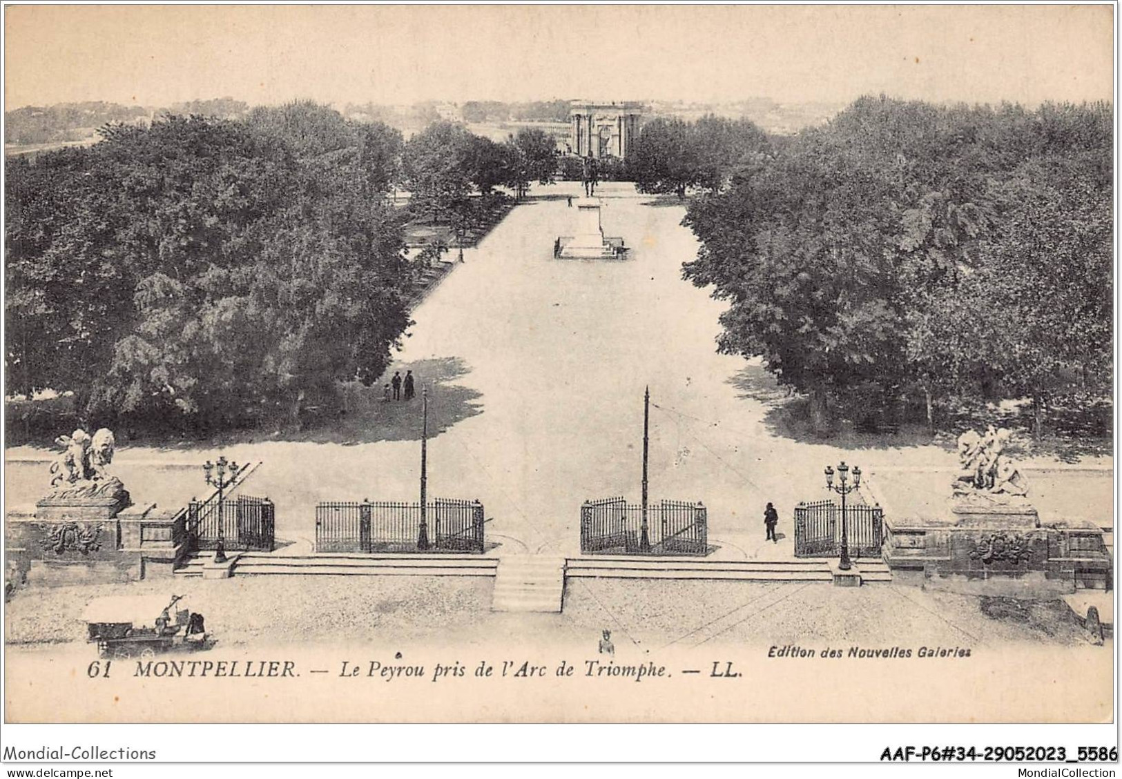 AAFP6-34-0496 - MONTPELLIER - Le Peyrou Pris De L'Arc De Triomphe - Montpellier